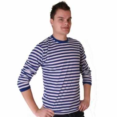 Dorus shirt blauw met wit voor heren