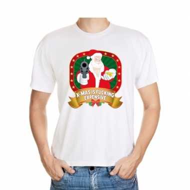 Foute kerstmis shirt wit x-mas is fucking expensive voor mannen