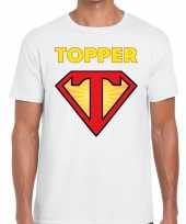 Toppers super topper logo t shirt wit heren